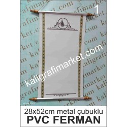 1 no 28x52cm metal çubu pvc ferman