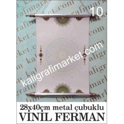 10 no 28x40 göbek tezhibli vinil ferman