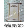 12 no 28x40 küçük tuğralı vinil ferman
