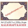 3 no A4 kuşe kaligrafi kağıdı (50 adetlik paket)