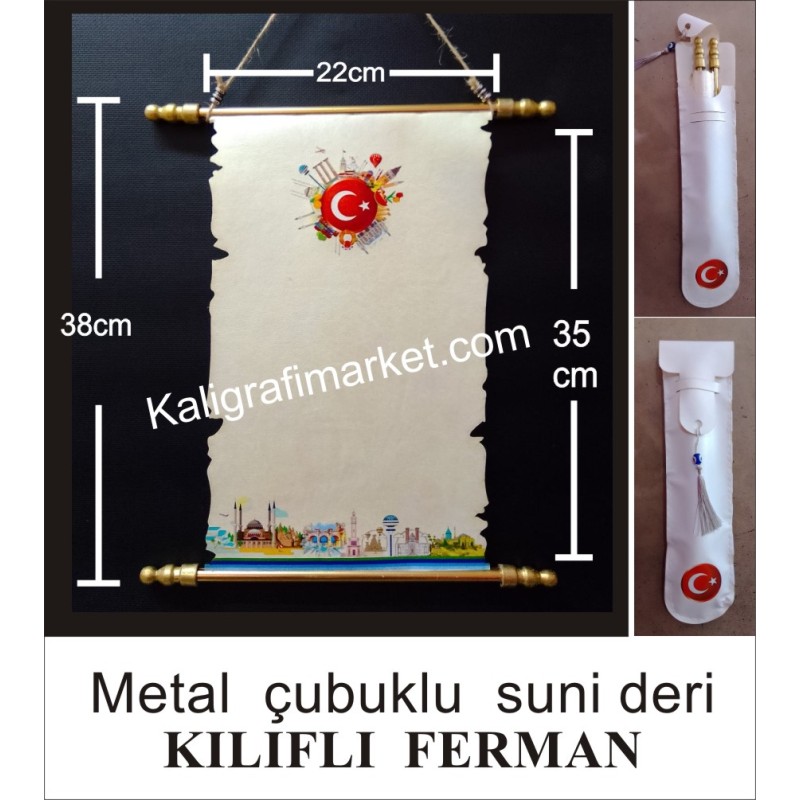 metal çubuklu kılıflı lüx ferman (TÜRKİYE)