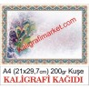 4 no A4 kuşe kaligrafi kağıdı (50 adetlik paket)