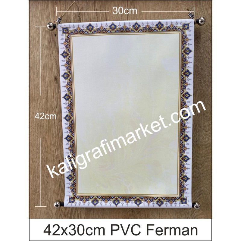 ince tezhib kenarlı  pvc ferman