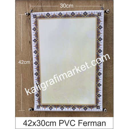 ince tezhib kenarlı  pvc ferman