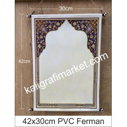 mavi kubbe tezhib pvc ferman