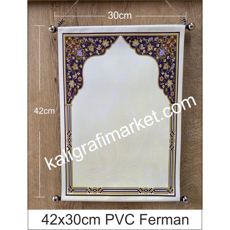 mavi kubbe tezhib pvc ferman