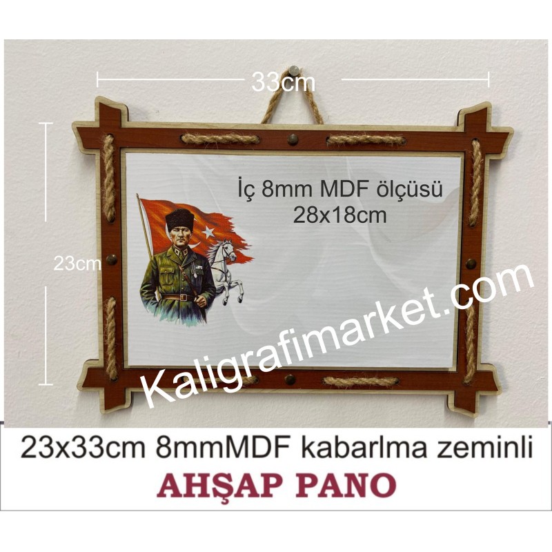 yatay ipli Atatürk pano