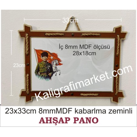 yatay ipli Atatürk pano