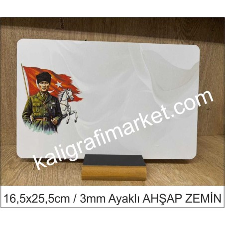 16,5x25,5cm - 3mm Atatürk zemin