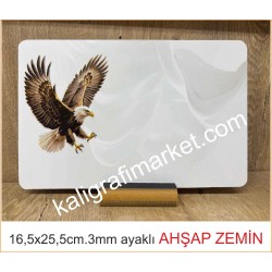 16,5x25,5cm ayaklı kara kartal