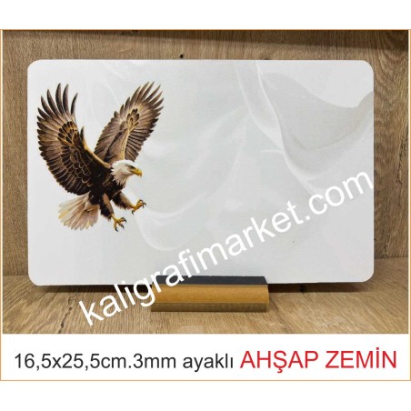 16,5x25,5cm ayaklı kara kartal