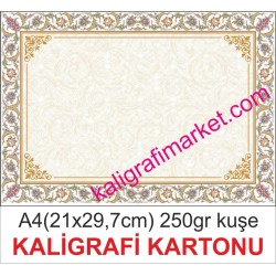 a4 fon kartonu osmanlı tezhib (50 adetlik pakat)