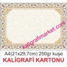 a4 fon kartonu osmanlı tezhib (50 adetlik pakat)