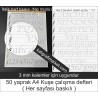 harf baskılı italik kaligrafi çalışma defteri (nip ölçülü)