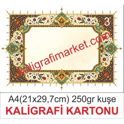 3 no a4 kaligrafi kartonu (50 adetlik pakat)
