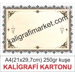 18 no A4 kaligrafi kartonu (50 adetlik paket)