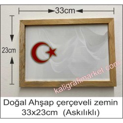 Askılı Doğal ahşap çerçeveli ayyıldız zemin