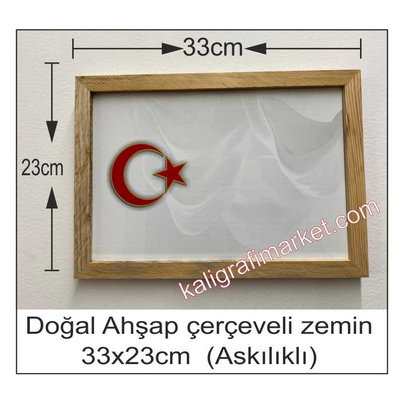 Askılı Doğal ahşap çerçeveli ayyıldız zemin