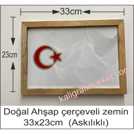 Askılı Doğal ahşap çerçeveli ayyıldız zemin