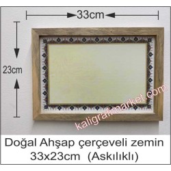 Askılı Doğal ahşap çerçeveli ince tezhib zemin