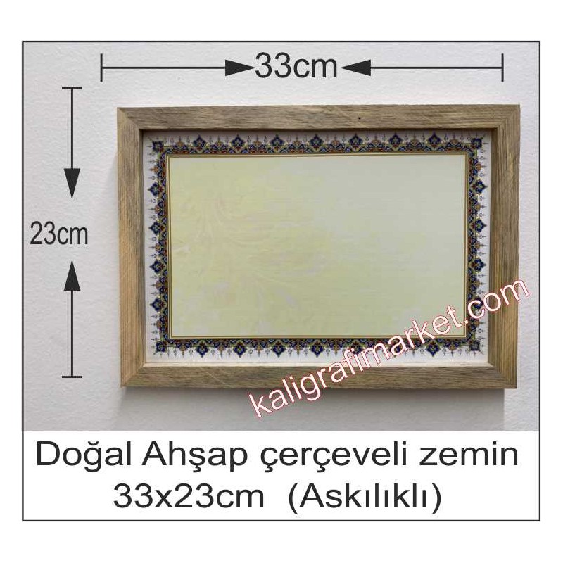 Askılı Doğal ahşap çerçeveli ince tezhib zemin