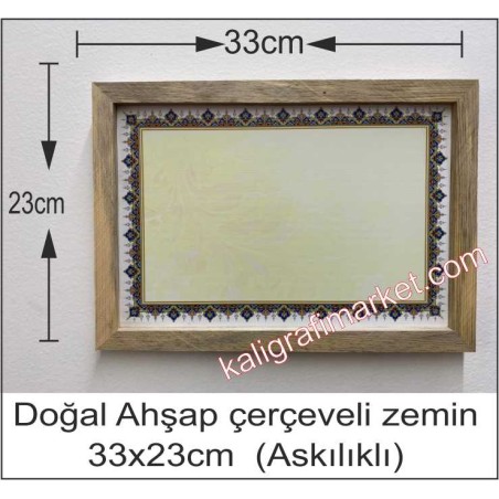 Askılı Doğal ahşap çerçeveli ince tezhib zemin