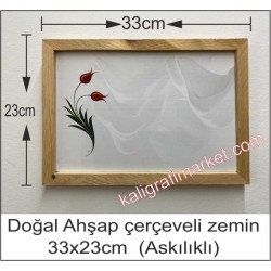 Askılı Doğal ahşap çerçeveli lale zemin