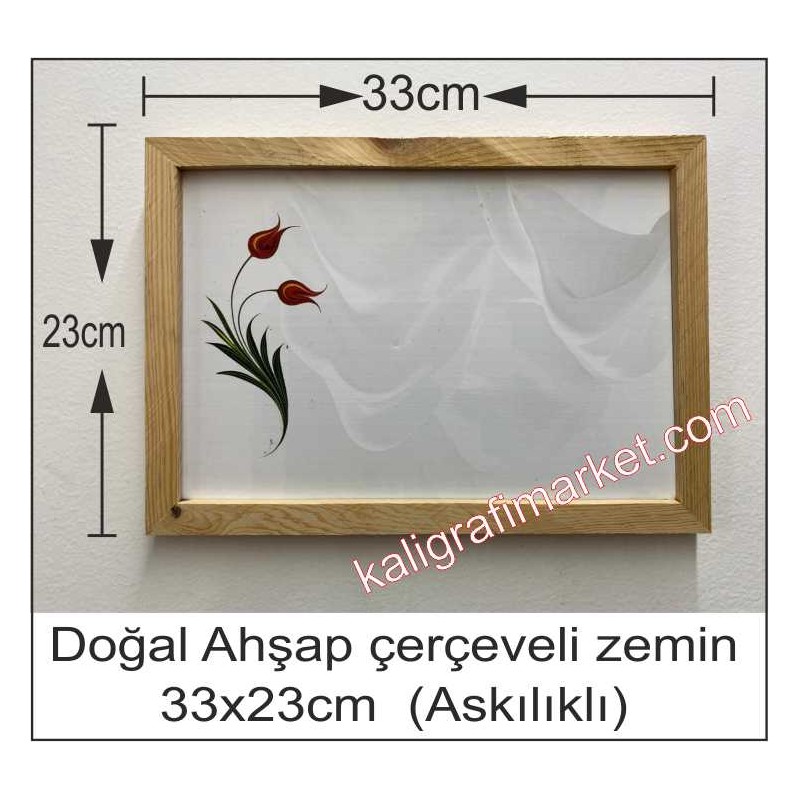 Askılı Doğal ahşap çerçeveli lale zemin