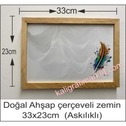 Askılı Doğal ahşap çerçeveli mavi kanat zemin
