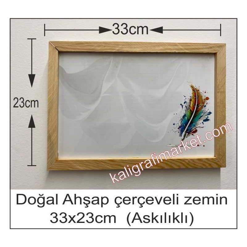 Askılı Doğal ahşap çerçeveli mavi kanat zemin