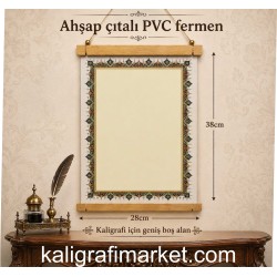 ahşap çıtalı PVC ferman (ince tezhib)