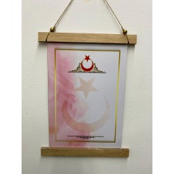 ahşap çıtalı PVC ferman (Ay Yıldız)
