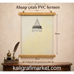 ahşap çıtalı PVC ferman (galata kulesi)