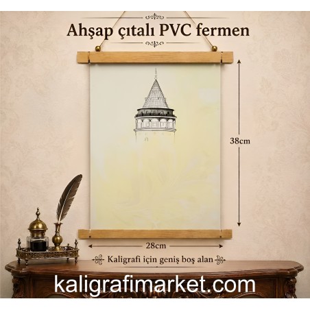 ahşap çıtalı PVC ferman (galata kulesi)