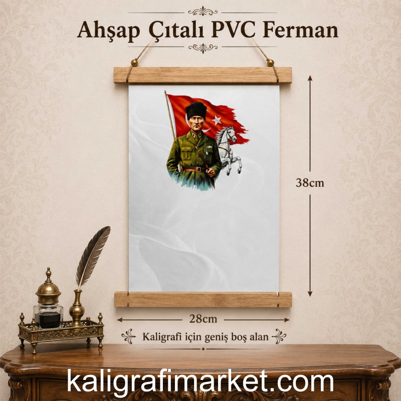 ahşap çıtalı PVC ferman (Atatürk)