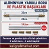 metal ferman çubukları 1 takım : (2.boru - 4.başlık)