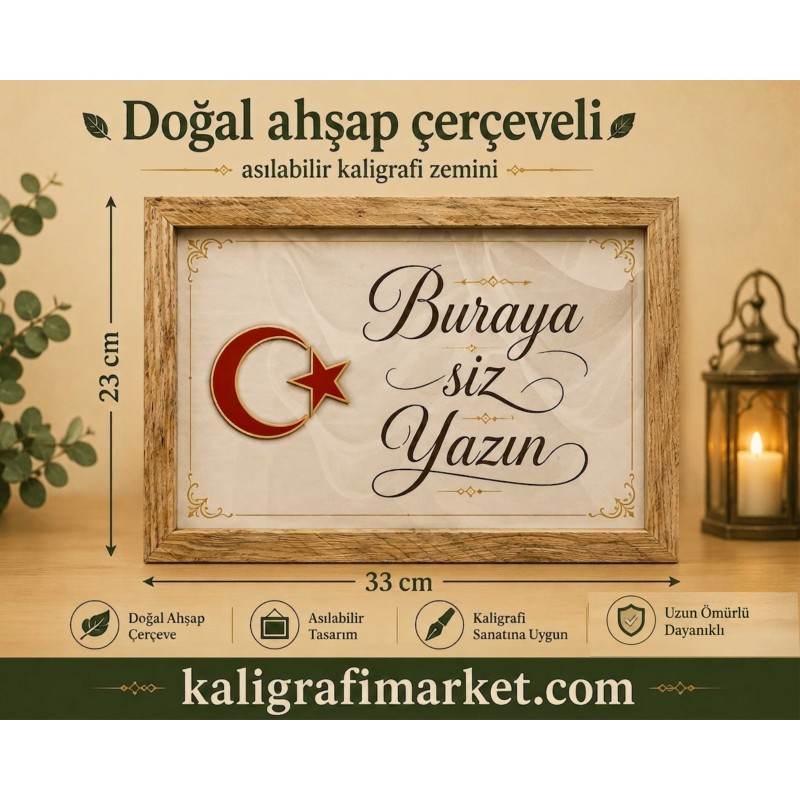 Askılı Doğal ahşap çerçeveli ayyıldız zemin