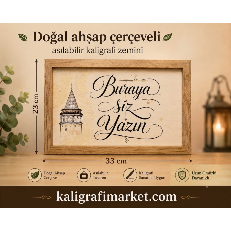Askılı Doğal ahşap çerçeveli galata zemin