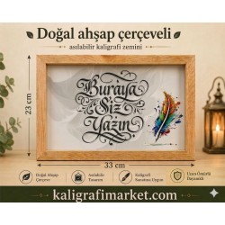 Askılı Doğal ahşap çerçeveli mavi kanat zemin