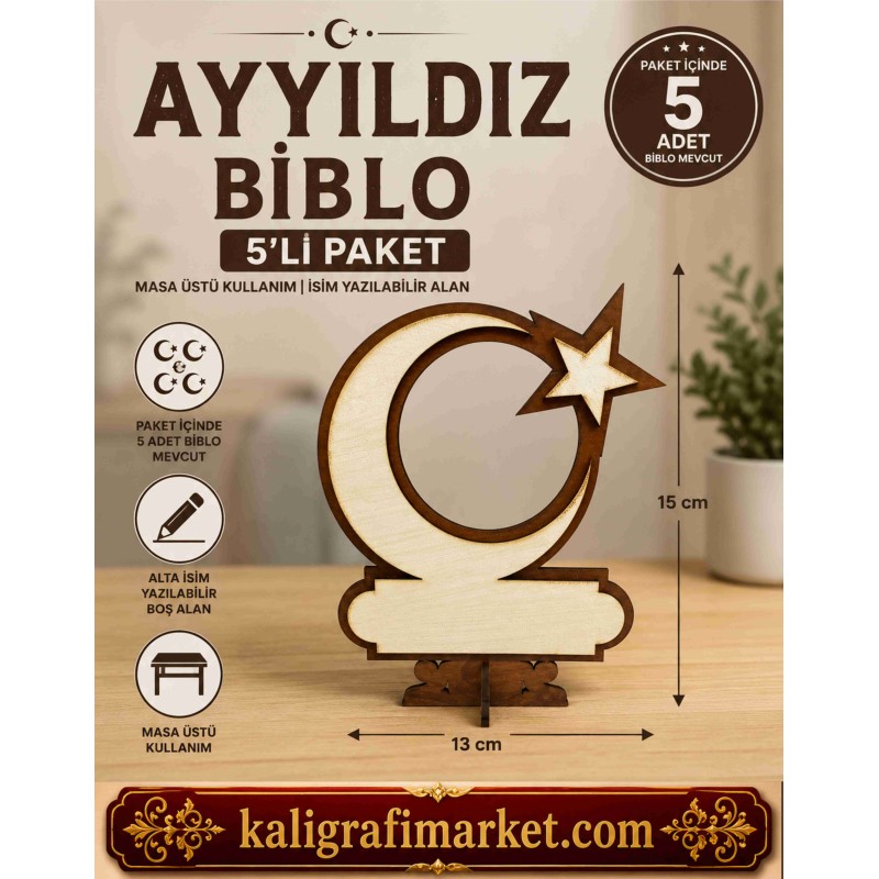ayyıldız biblo 5 li paket