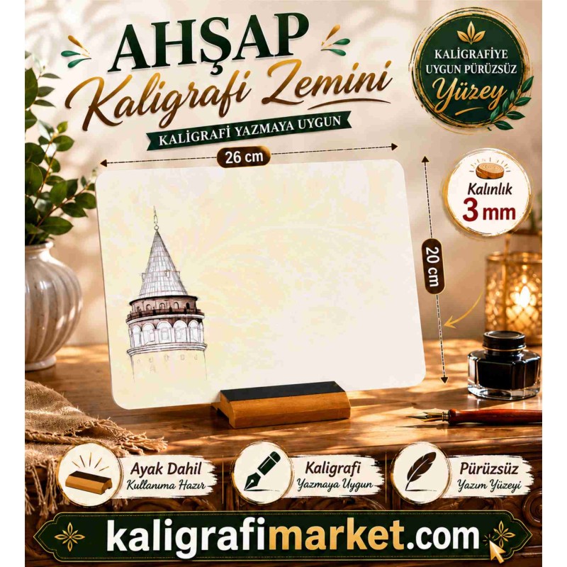 3mm 20x26cm galata kulesi zemin