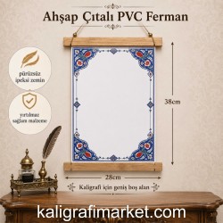 ahşap çıtalı PVC ferman (çini desen)
