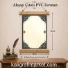ahşap çıtalı PVC ferman (turkuaz köşeli)